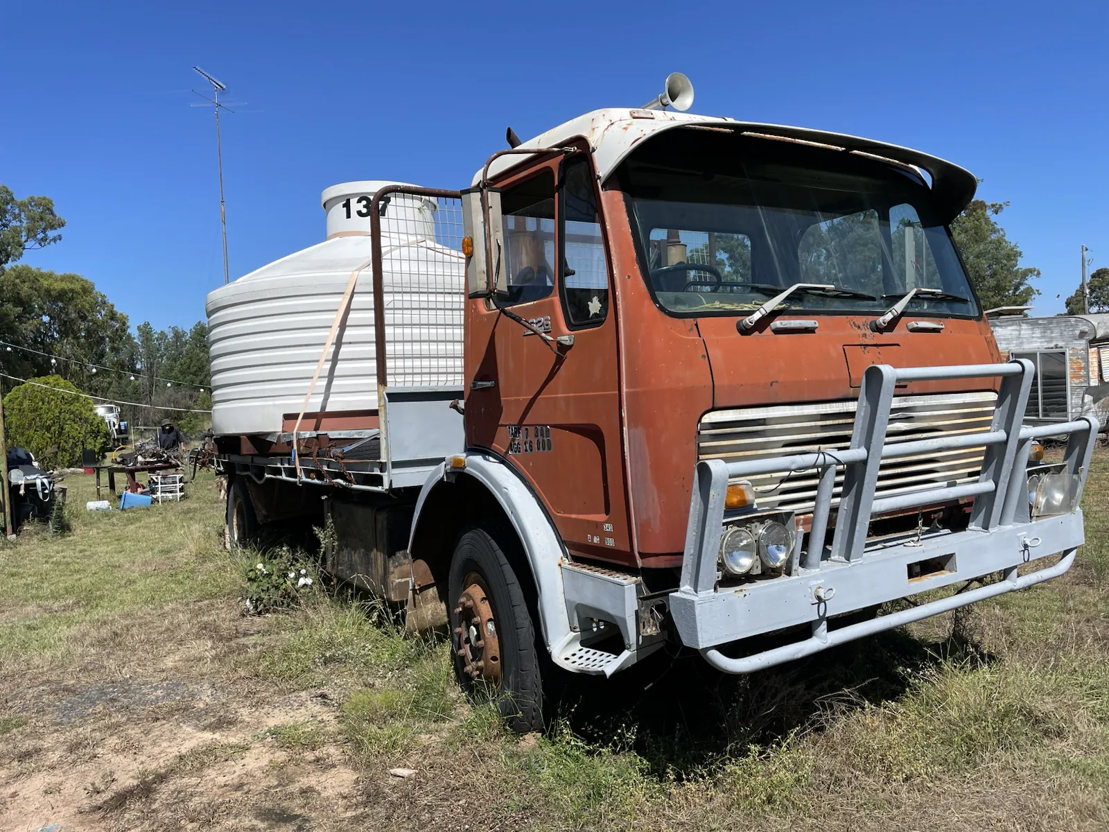 Older tanker truck ready for scrap removal in Queensland